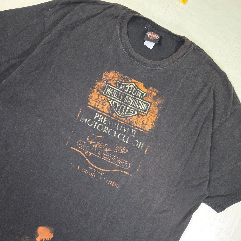 VTG Harley Davidson T-Shirt 4XL Steel‎ City Mens Black Washington PA 2005 Hanes